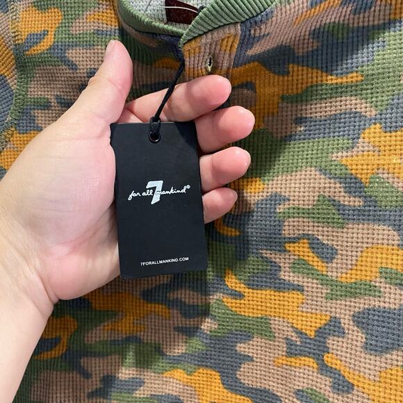 7 for All Mankind Camo long sleeve Baby Boy Top Size 24m - Picture 6 of 10